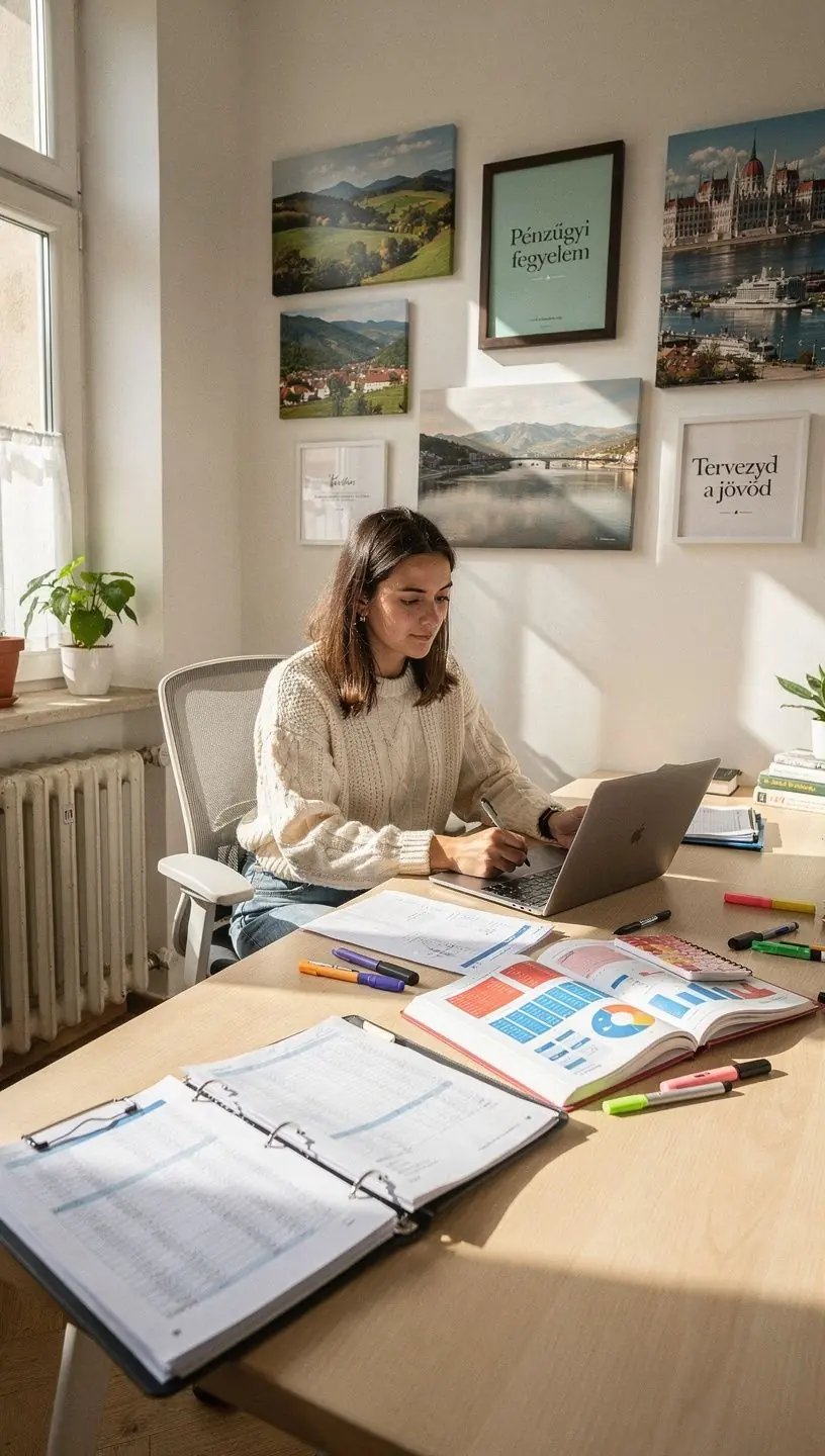 Kép a kiadások nyomon követéséről, amely elősegíti a pénzügyi tudatosságot Magyarországon.